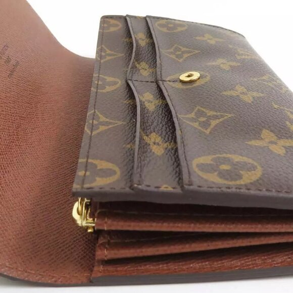 Auth LOUIS VUITTON Monogram Portefeuille Sarah Long Wallet Brown - Picture 6 of 11